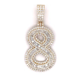 Diamond Number "8" Pendant 10K - White Carat - USA & Canada